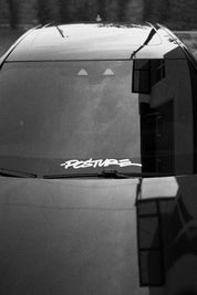 Chrome Mashall script window banner 16.5 inch vinyl sticker