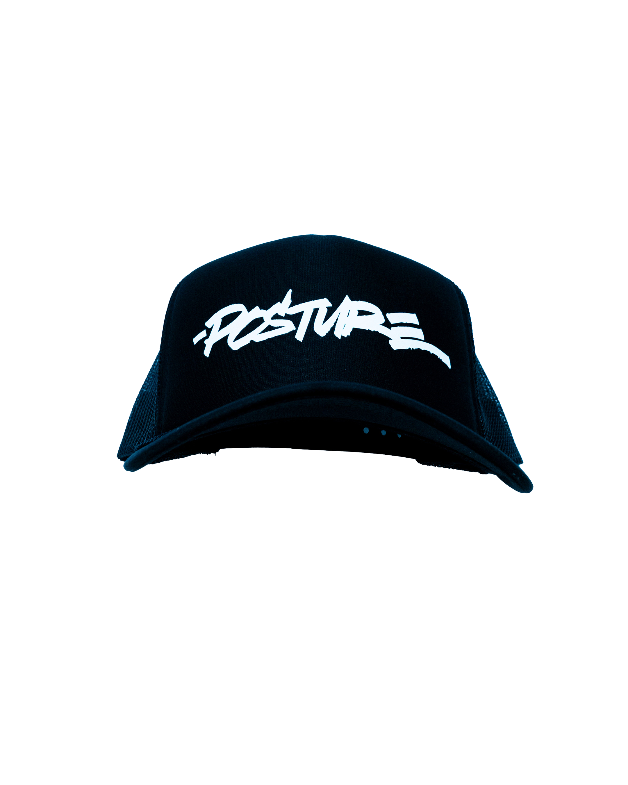 Marshall Script Black Trucker Hat