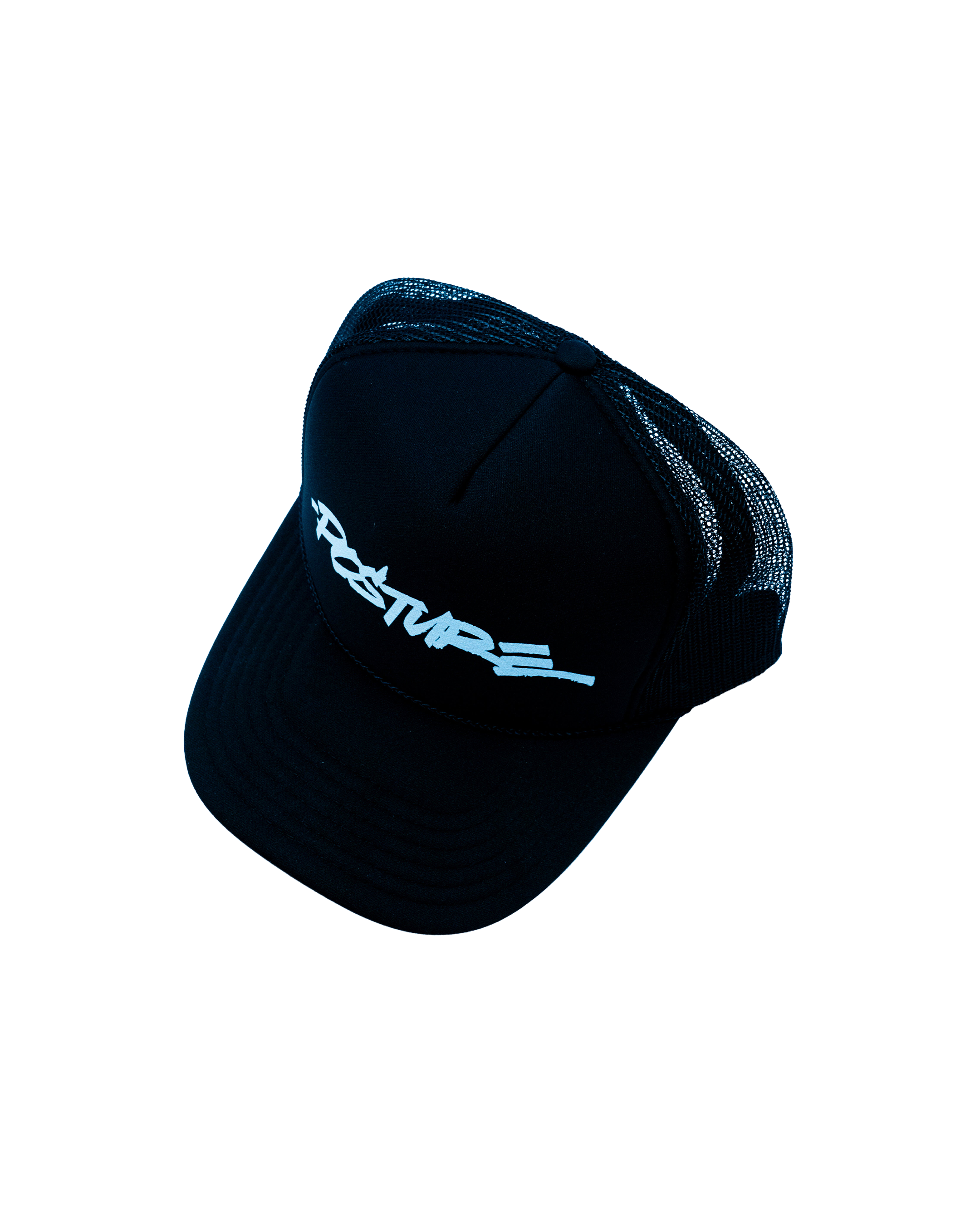 Marshall Script Black Trucker Hat