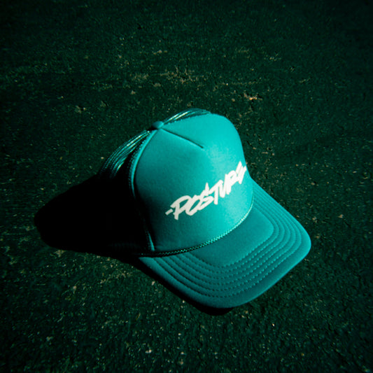 Marshall Script Jade Trucker Hat