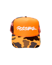 Marshall Script Orange Camo Trucker Hat