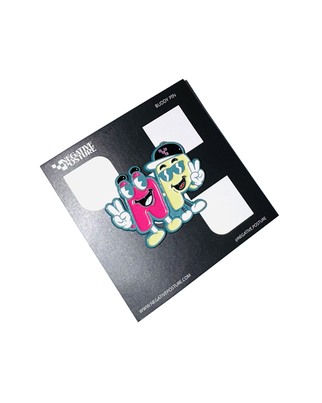 Pals Yellow Pink Enamel Pin