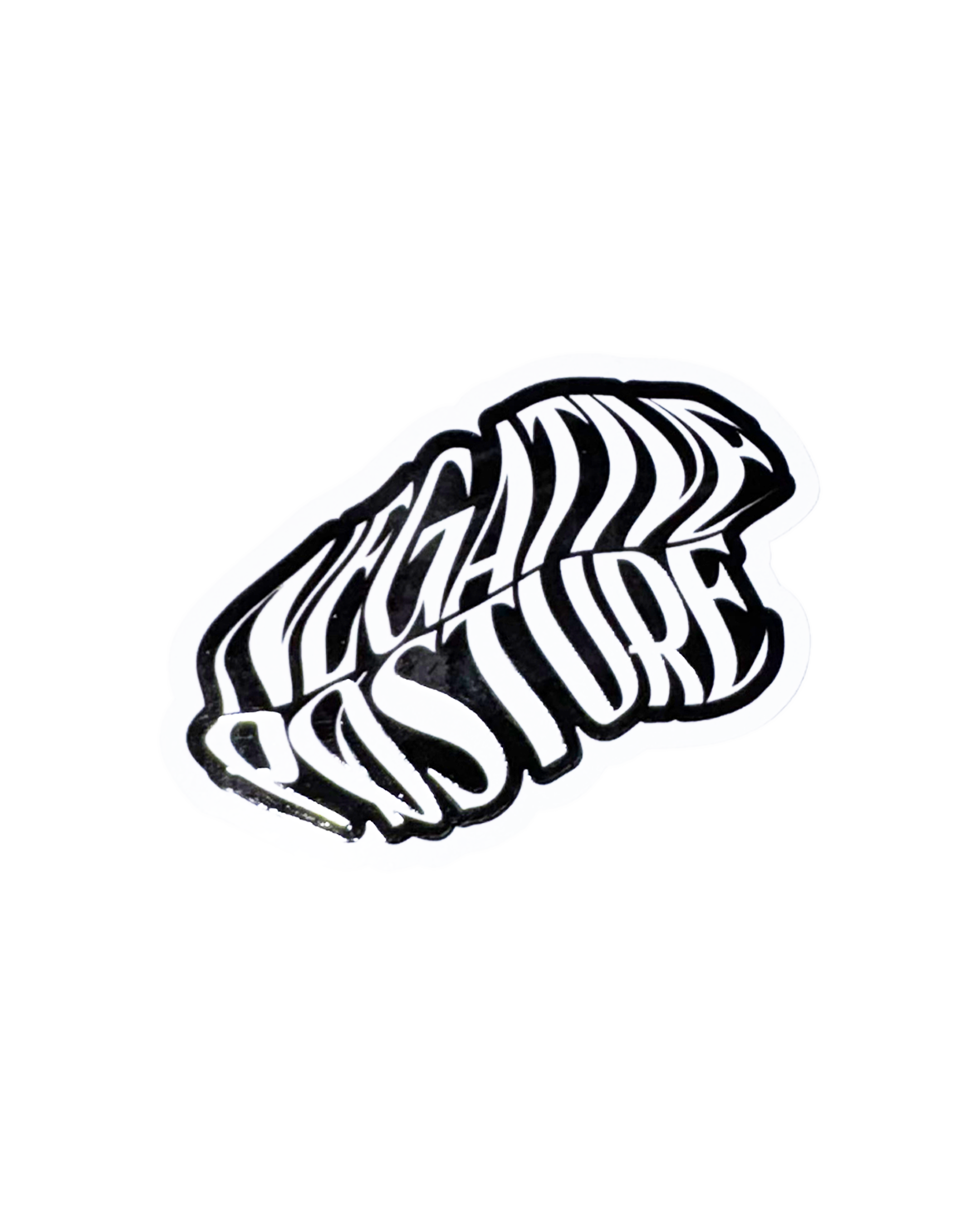 Wavy Black/White Sticker