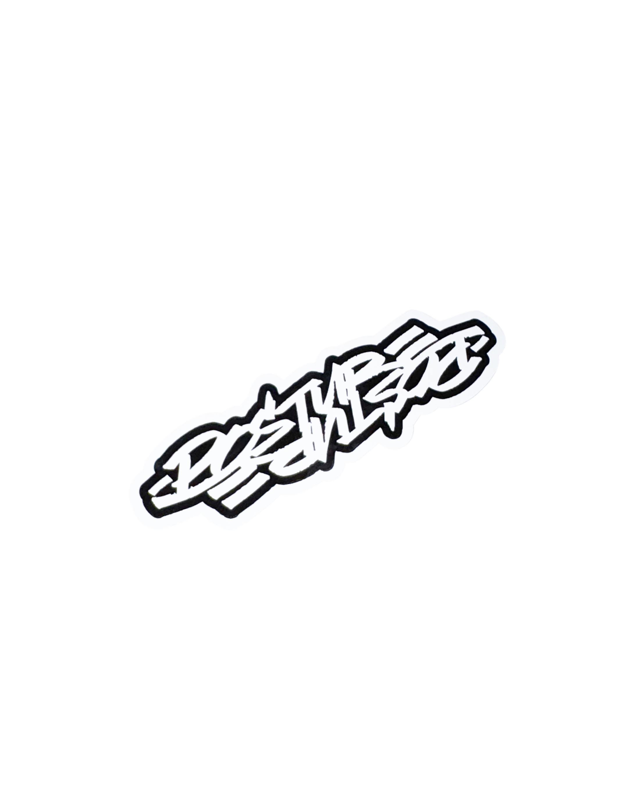 Over & Under Black/White Sticker